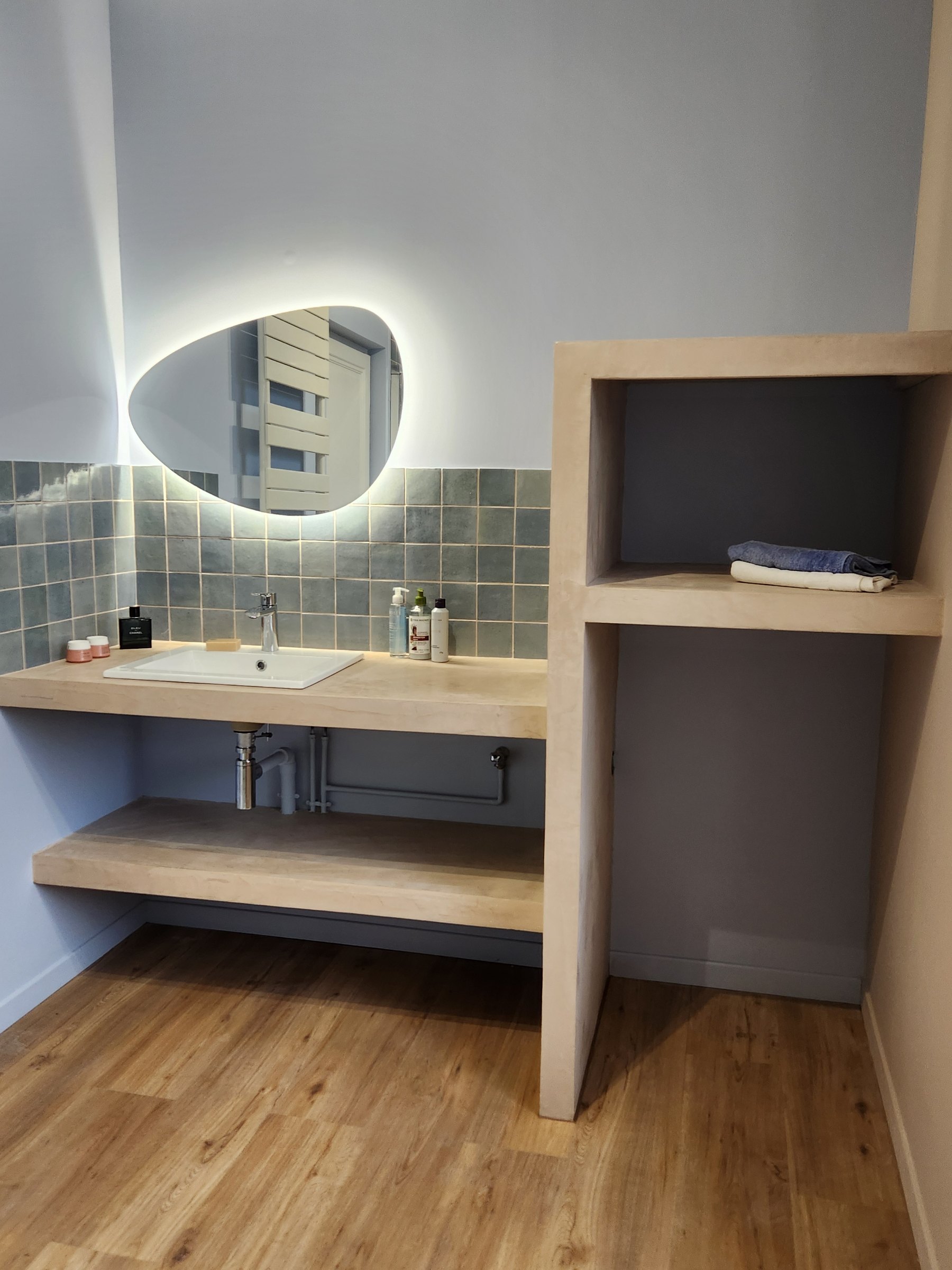 Salle de bain béton ciré — book Atelier M
